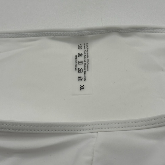 Men’s White Bikini Swim Brief Bottoms with Chain Detail XL - Picture 6 of 9